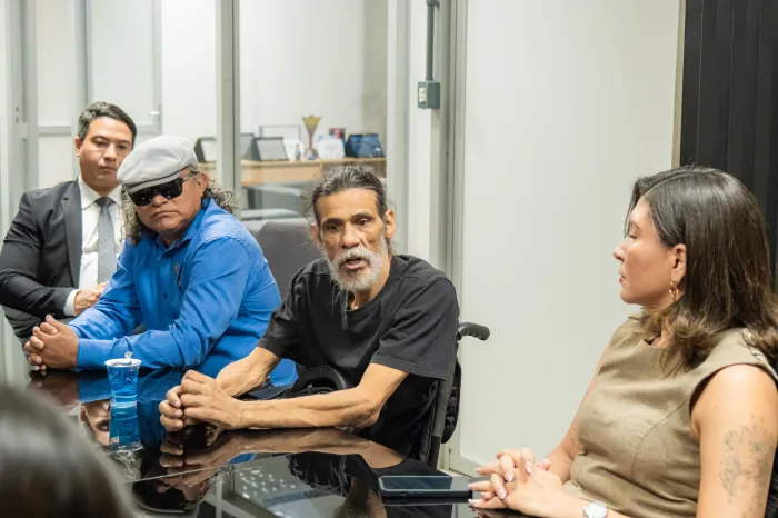 - O presidente do Fórum da Pessoa com Deficiência, Dilson Bessa, destacou que o momento de diálogo também foi de acesso a informações (Foto: Joyce Andrade)