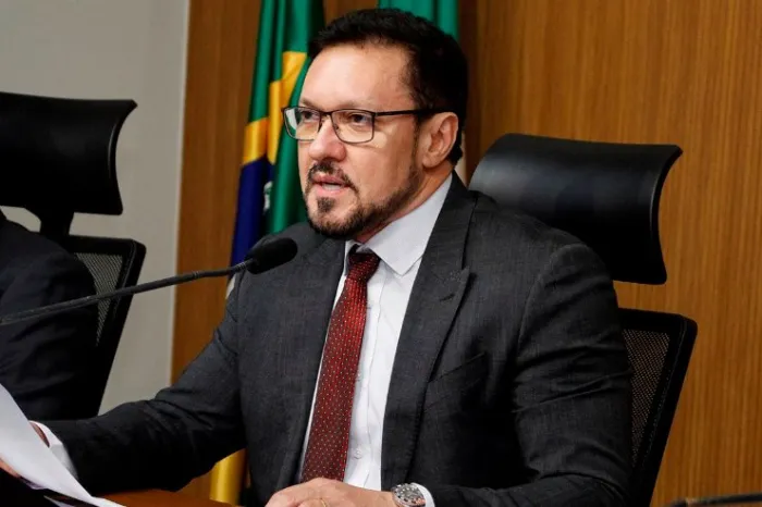 Deputado Lucas de Lima, presidente da Comissão de Saúde, durante a última audiência pública para prestação de contas da Saúde