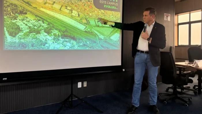 No encontro, secretário Ernani Polo destacou oportunidades de crescimento regional e nacional -Foto: Taís Teixeira/Ascom Sedec