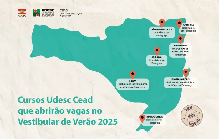 Udesc Cead abrirá mais de 300 vagas para dois cursos EAD pelo Vestibular de Verão 2025