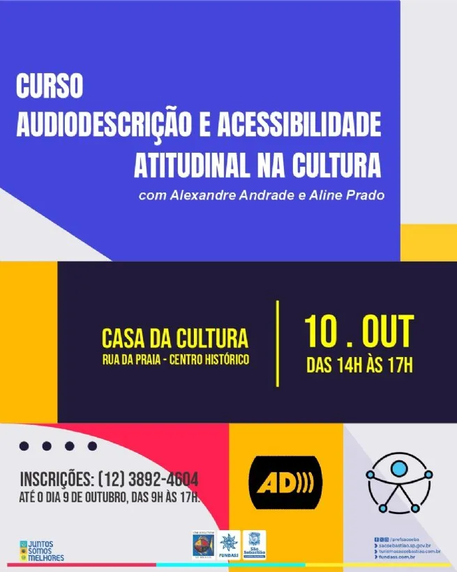Fundass realiza curso sobre Audiodescrição e Acessibilidade Atitudinal na Cultura