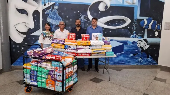 Fundo Social recebe doação de fraldas infantis pelo ‘ingresso solidário’
