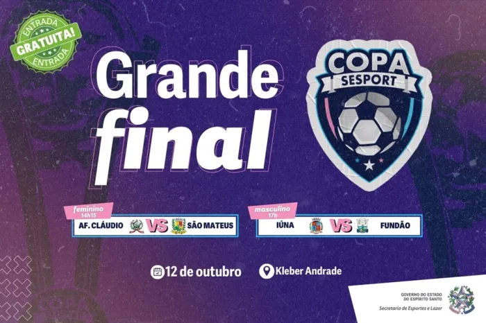 Estádio Kleber Andrade recebe as finais da Copa Sesport no próximo sábado (12)