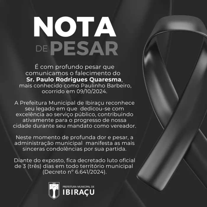 NOTA DE PESAR