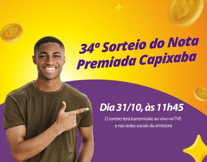 Fique ligado: sorteio de outubro do Nota Premiada Capixaba será no próximo dia 31
