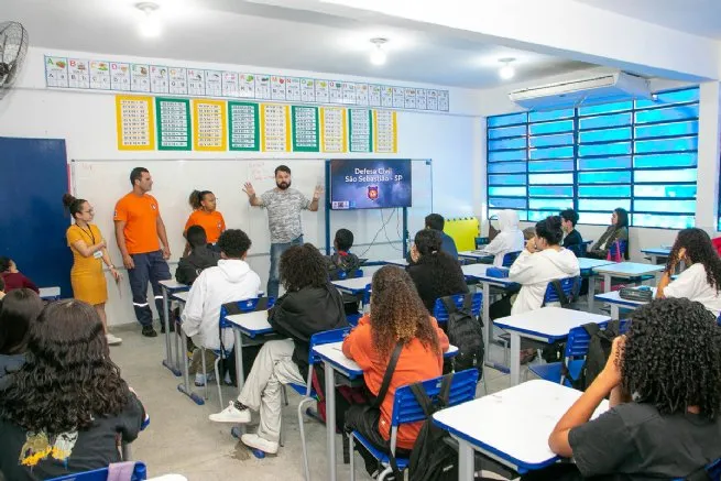 Alunos de São Sebastião participam da Olimpíada do Conhecimento em Defesa Civil