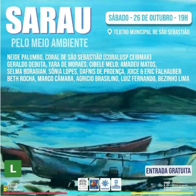 Sarau Pelo Meio Ambiente reúne artistas de São Sebastião no Teatro Municipal