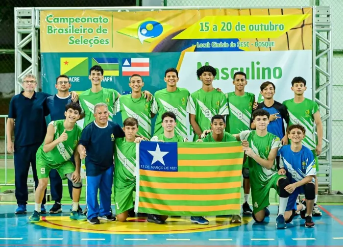 Estudantes da rede estadual de ensino conquistam título da 2ª Divisão do Brasileiro de Vôlei pela Seleção Piauiense 