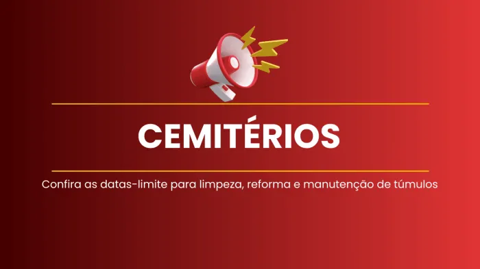 Limpeza de túmulos para Finados pode ser feita até o dia 31 de outubro