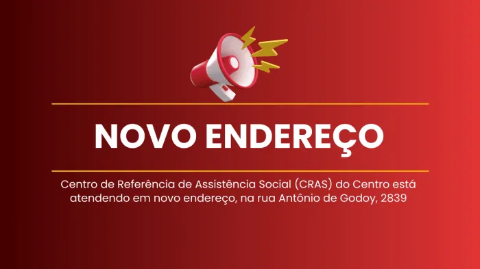 CRAS Centro atende em novo endereço