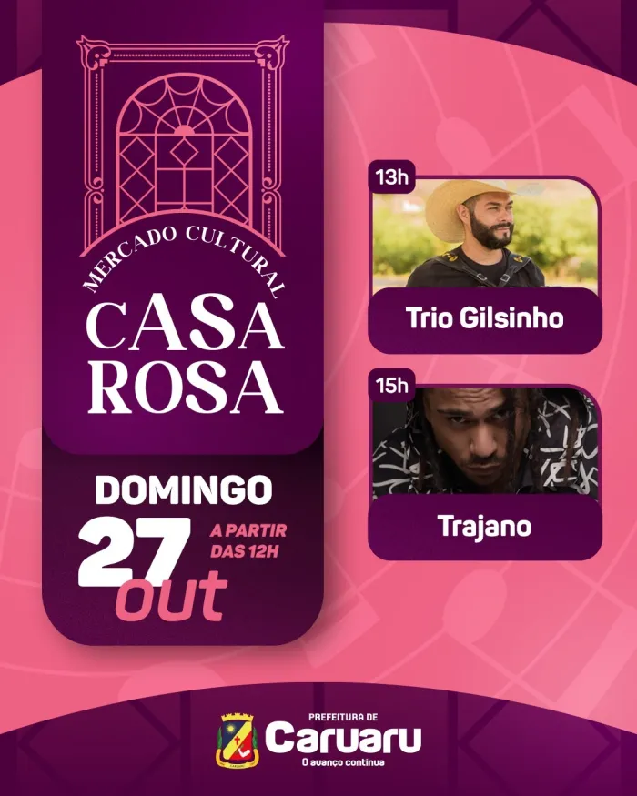 Mercado Cultural Casa Rosa tem programação musical neste fim de semana