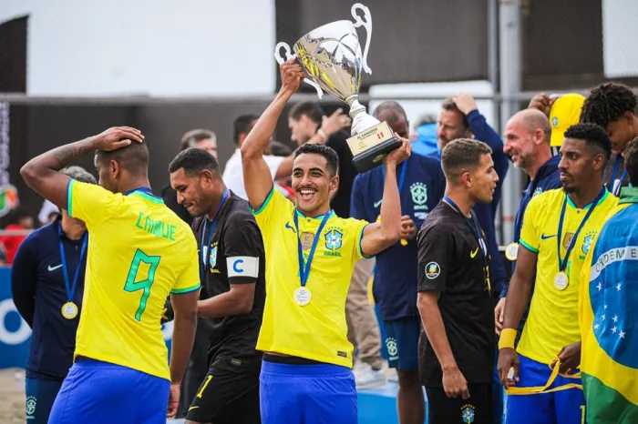 Com capixabas na equipe, Seleção Brasileira de Beach Soccer é campeã invicta da Zona Norte da Liga Evolución
