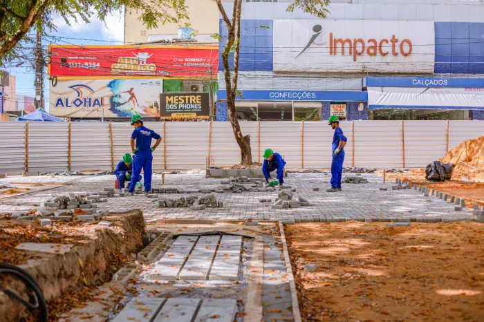 Requalificação da Praça Abrantes avança nas etapas da obra