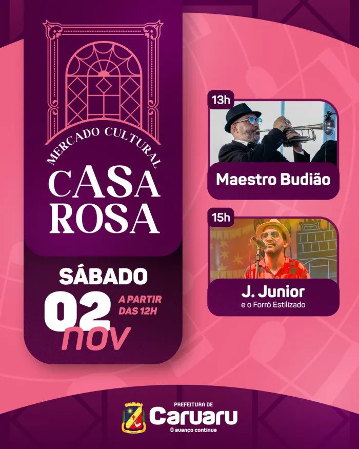 Mercado Cultural Casa Rosa tem programação musical neste fim de semana
