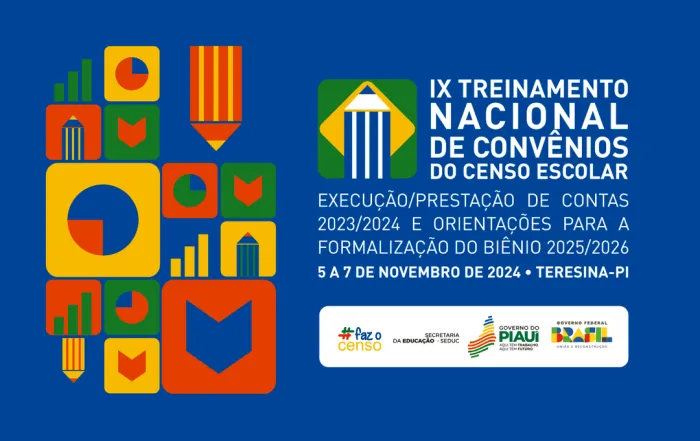 Piauí sedia IX Treinamento Nacional de Convênios do Censo Escolar a partir de terça-feira (5)