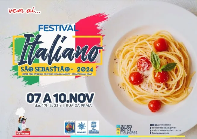 Festival Italiano 2024 traz cultura, sabores e tradição da Itália para São Sebastião