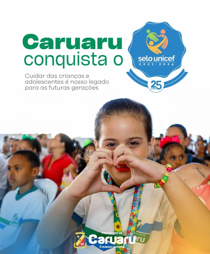 Caruaru recebe Selo Unicef 2021-2024 por ações de proteção a crianças e adolescentes