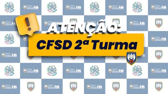 Comunicado para a 2ª turma do Curso de Formação de Soldado