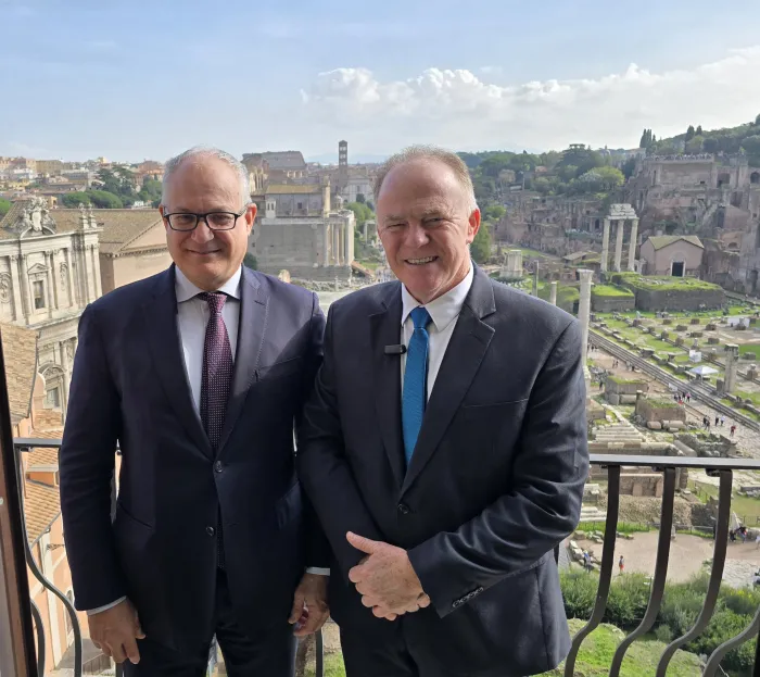Governador do Espírito Santo se reúne com prefeito de Roma, na Itália