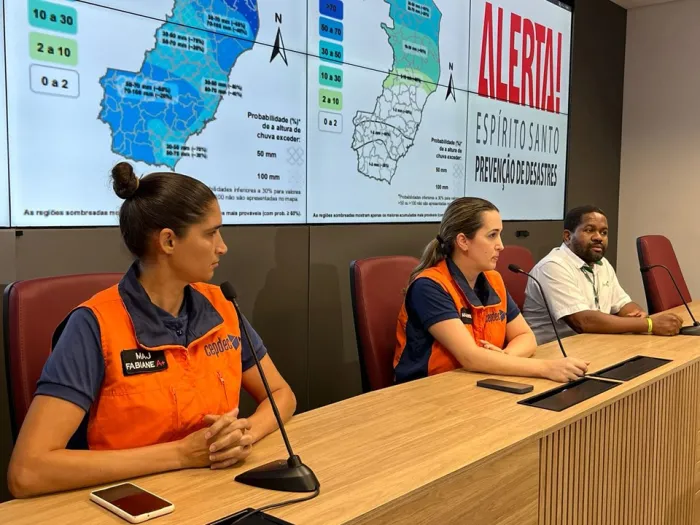 Defesa Civil Estadual alerta para previsão de tempo severo no Espírito Santo
