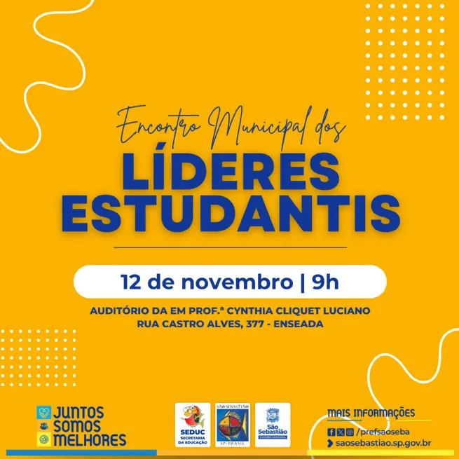 Educação de São Sebastião promove Encontro Municipal de Líderes Estudantis