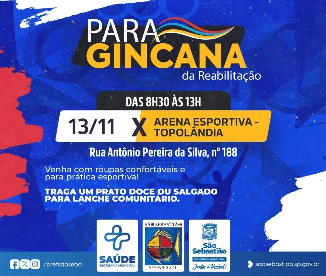 Prefeitura de São Sebastião realiza 1ª Paragincana do Centro de Reabilitação no Ginásio do Gringão