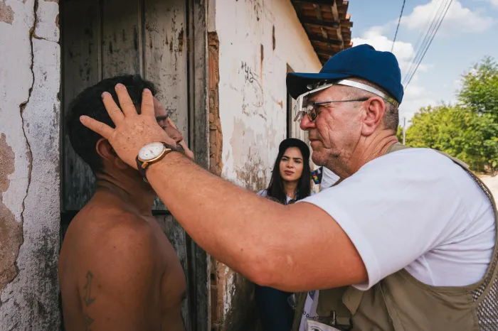 - Execução do projeto do inquérito nacional de tracoma em aldeias indígenas no Maranhão é aplicado na Aldeia Januária, em Santa Inês (Foto: Israel Pontes)