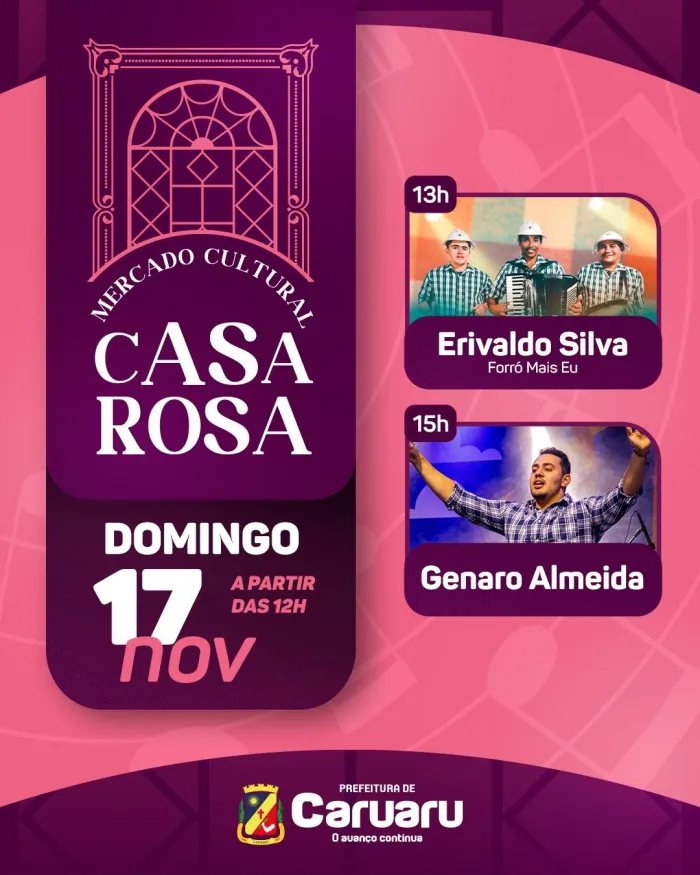 Mercado Cultural Casa Rosa tem programação musical neste fim de semana