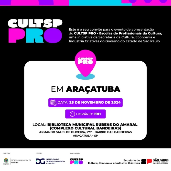 Foto: Reprodução/Prefeitura de Araçatuba - SP