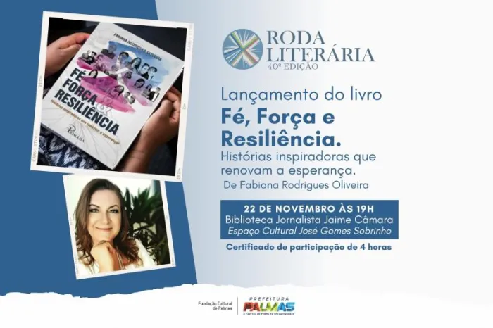 Fabiana Oliveira lança o livro ‘Fé, Força e Resiliência’ na 40ª Roda Literária