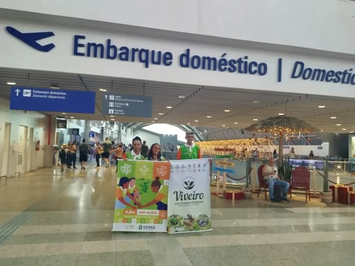 Agentes jovens ambientais cearenses embarcam rumo a Brasília para Seminário Nacional de Juventudes, Meio Ambiente e Justiça Climática