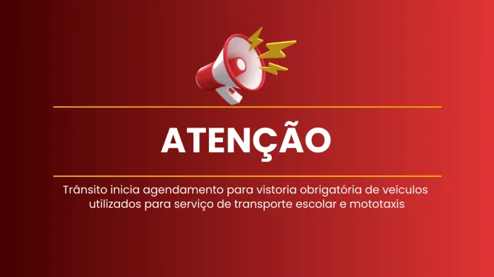 Trânsito inicia agendamento para escolar e mototaxi