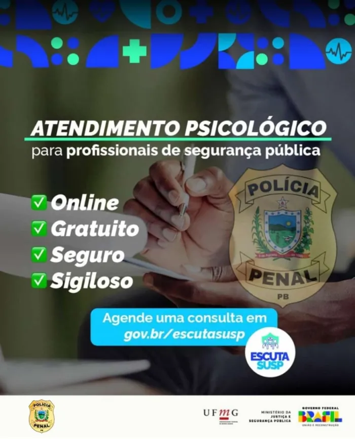 Escuta SUSP: um canal de acolhimento para os policiais penais da Paraíba