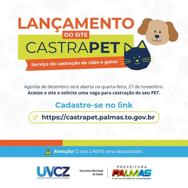 Semus lança site Castra Pet e aumenta número de vagas para castração de cães e gatos