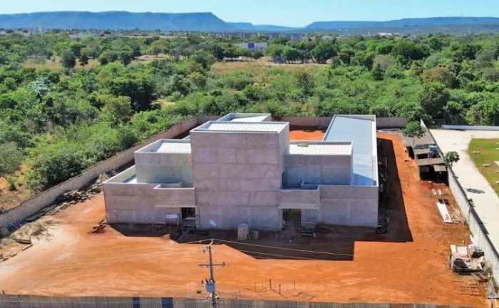 Obra de construção da sede própria da Agência de Metrologia é vistoriada por equipe técnica 