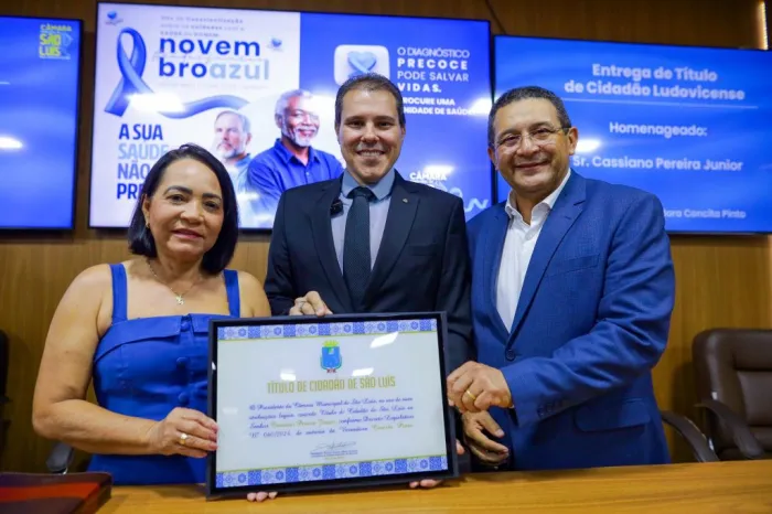 Câmara Municipal de São Luís entrega Título de Cidadão Ludovicense a Cassiano Pereira Junior