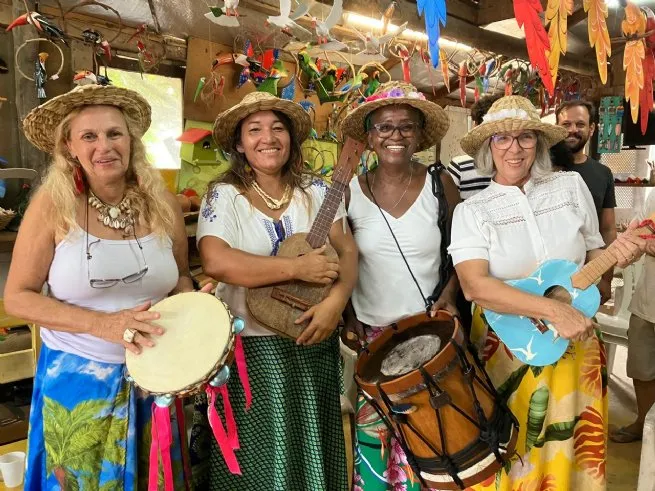 Grupo de Fandango Aleluia se apresenta na Biblioteca Municipal de São Sebastião
