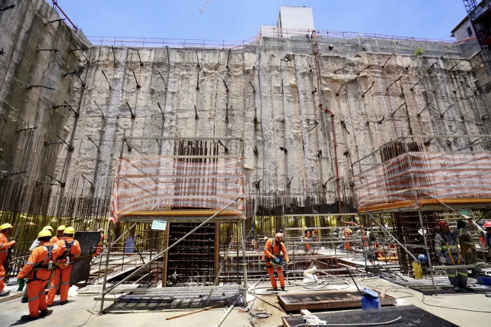 Obras da futura estação Guilherme Jorge, parte da expansão da Linha 2-Verde.Celso Silva / Governo do Estado SP