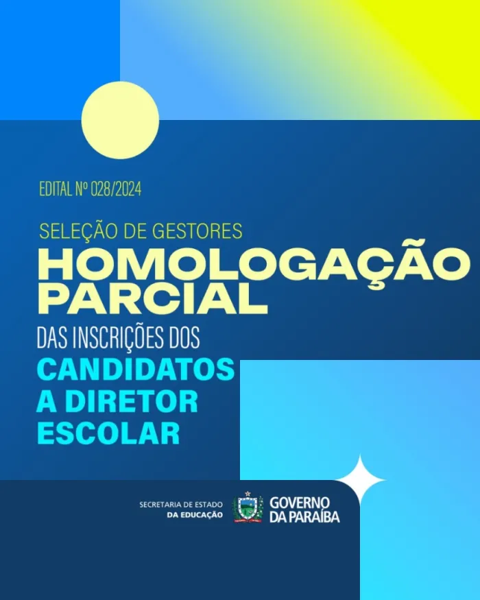 Seleção de Gestores: Educação da Paraíba divulga lista preliminar de candidatos aptos para cargo de Diretor Escolar