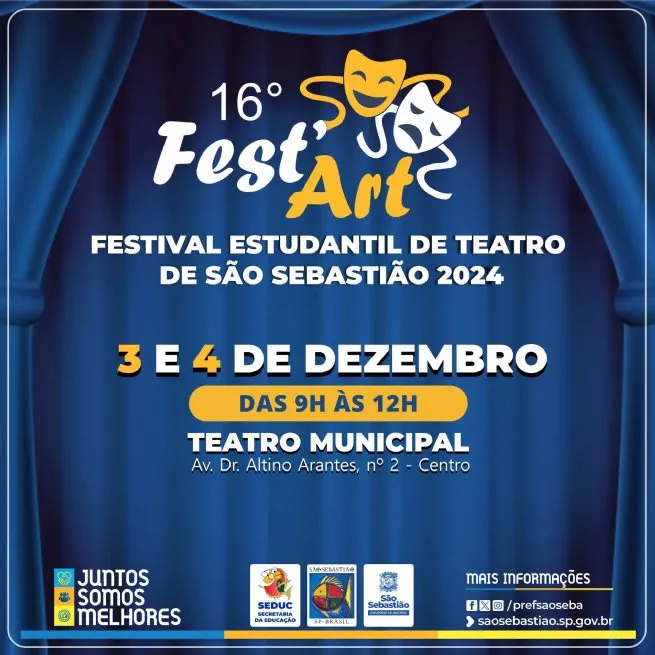 Prefeitura de São Sebastião promove a 16ª edição do FestArt