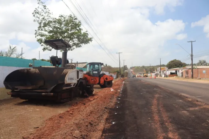 - Obras de requalificação avançando na MA-203, Estrada da Raposa (Foto: Jorge Ribeiro)