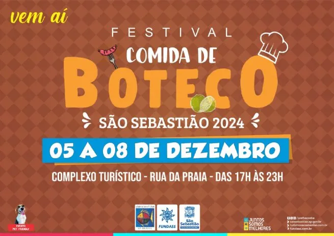 Festival Comida de Boteco inicia nesta quinta-feira com atrações musicais e boa gastronomia em São Sebastião