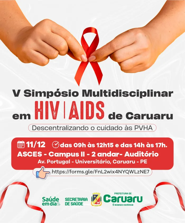 Dezembro Vermelho – Secretaria de Saúde de Caruaru promove o 5º Simpósio Multidisciplinar em HIV/Aids