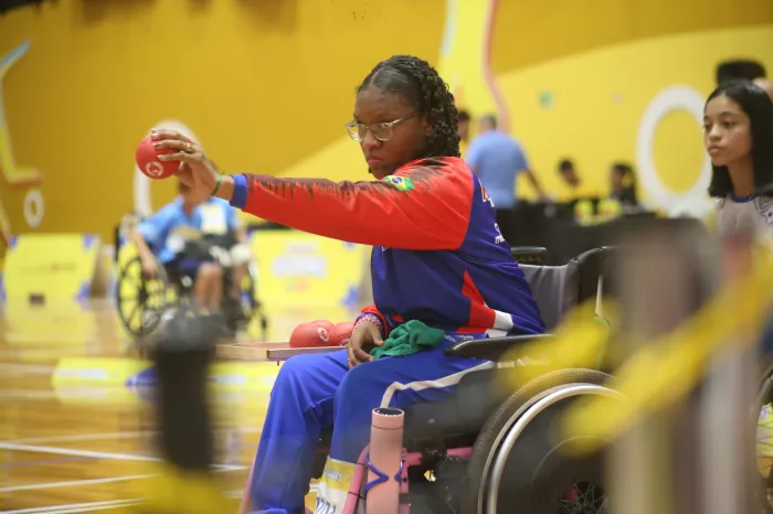 - Medalhista da bocha Maíres Victoria (Foto: Divulgação Sedel)