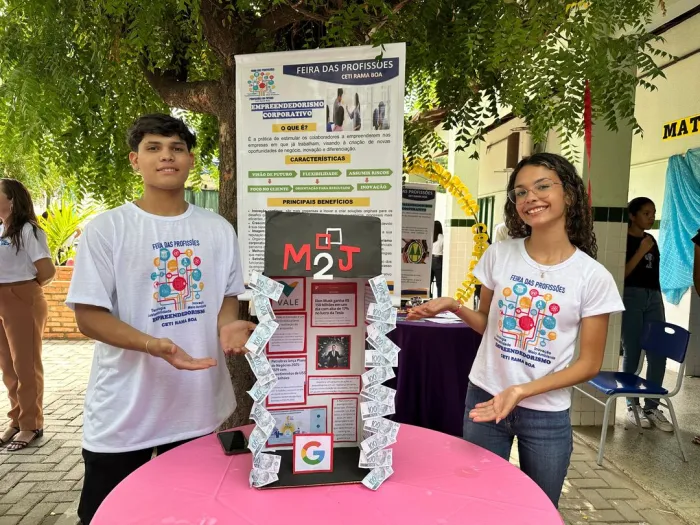 Feira das Profissões da escola Rama Boa conecta jovens às profissões do futuro