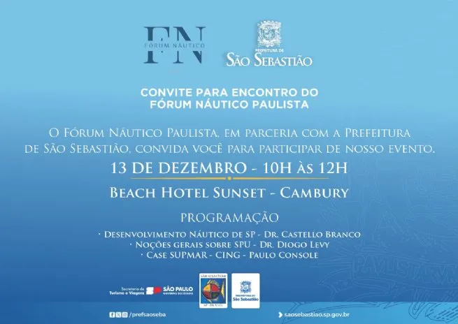 São Sebastião recebe Fórum Náutico Paulista e busca soluções para marinas e garagens