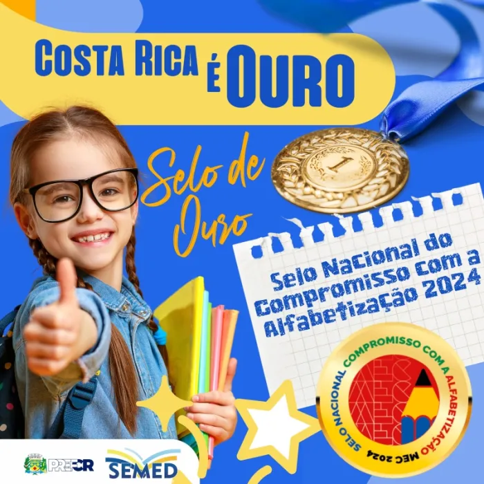 Costa Rica é Ouro no Selo Nacional de Alfabetização com 100% na pontuação dos...