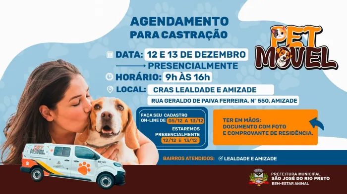 Pet Móvel atende o Residencial Lealdade e Amizade