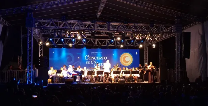 Guilherme Arantes e Banda de Música da PMES encantam público no Concerto de Natal