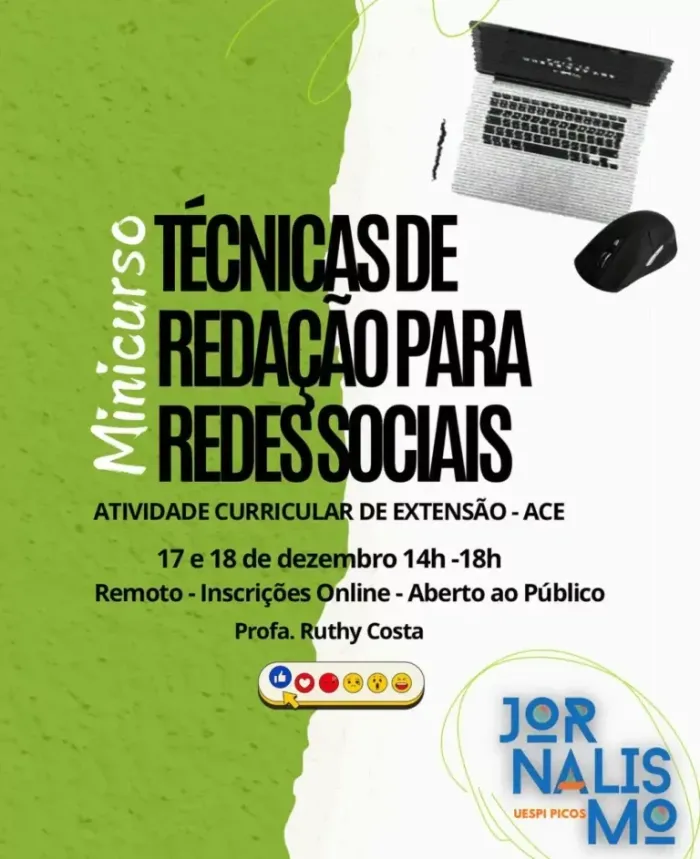 Uespi promove minicurso sobre técnicas de redação para redes sociais 